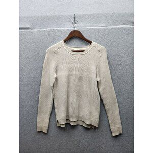 Gap Beige Textured Knit Cotton/Nylon Womens Pullover Sweater S